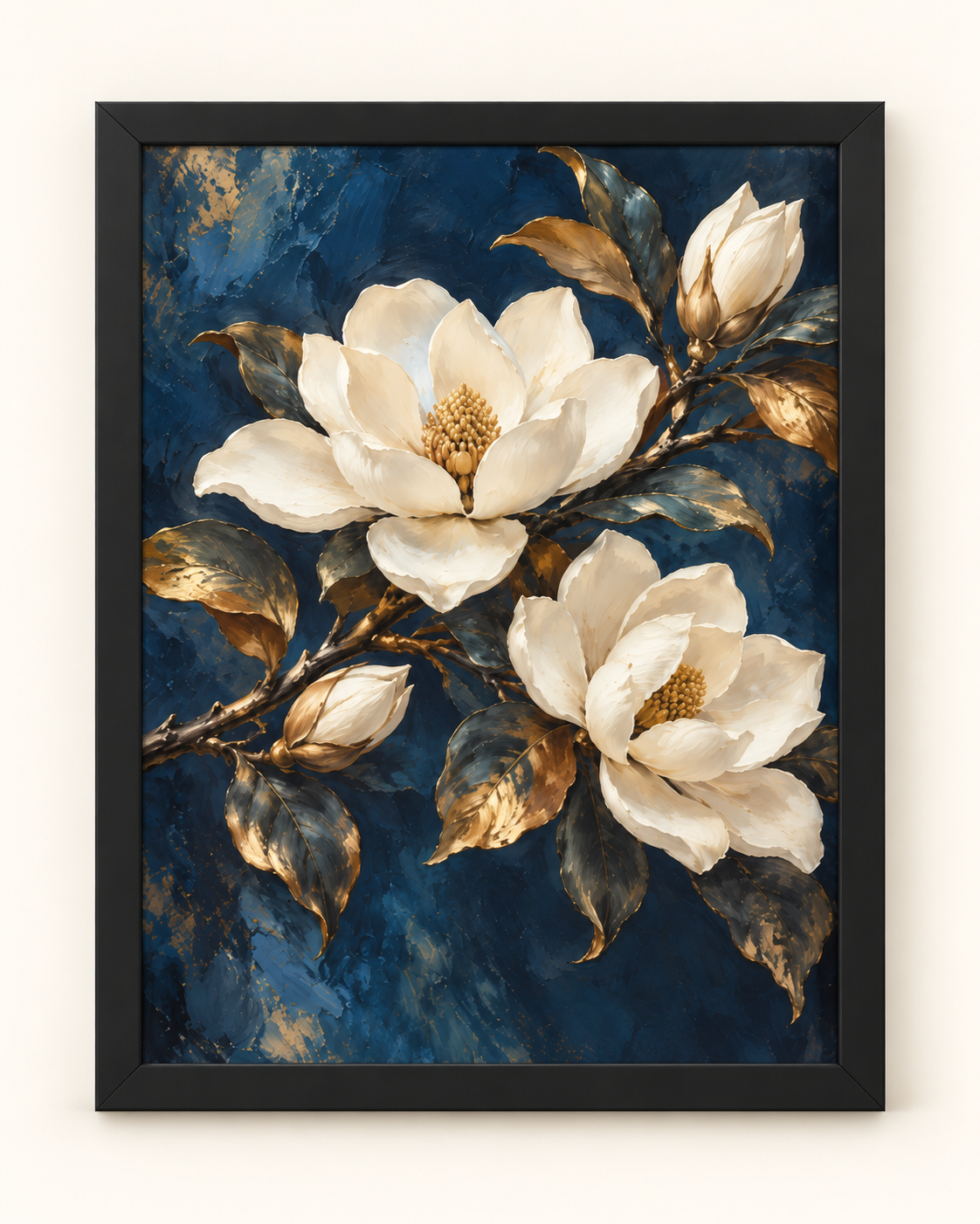 Midnight Magnolia framed print studio visualization