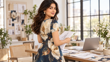 Midnight Magnolia A-Line Dress – Ivory Floral Print