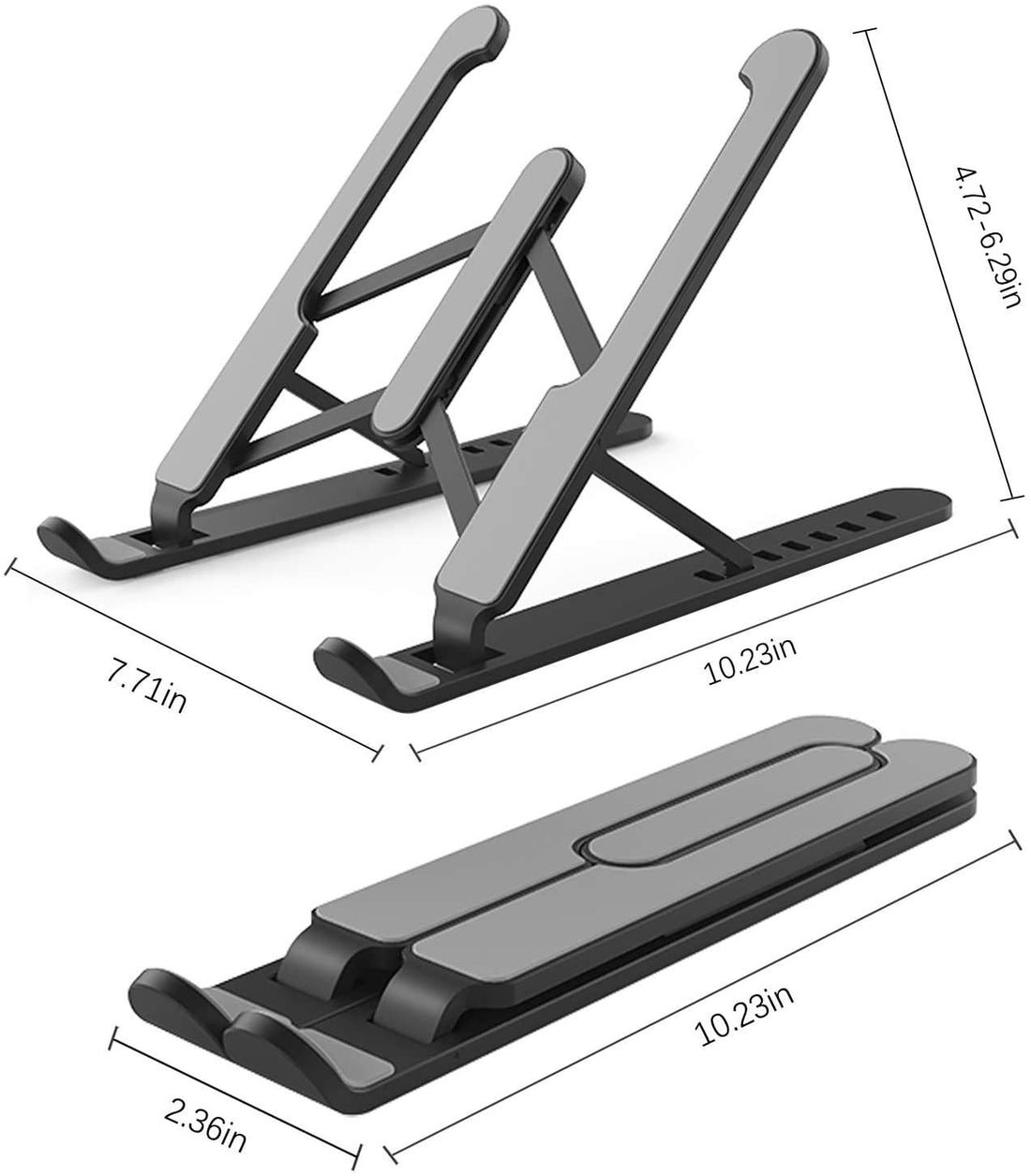 Adjustable Laptop Tablet Stand - Ergonomic, Non-Slip, Heat Dissipation (11-17 inch)