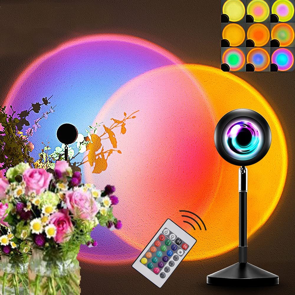 Sunset Magic: 16 Colors Sunset Projection Lamp with Remote