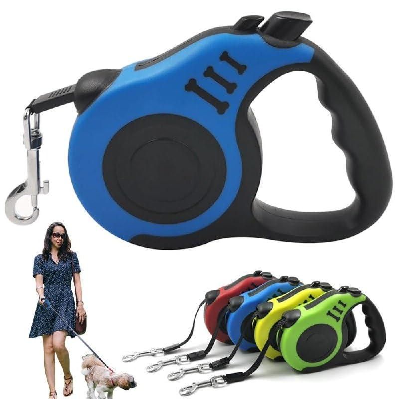 16ft Tangle-Free Retractable Dog Leash - Heavy-Duty Control for Pets up to 110lbs/50kg