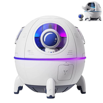 Space Capsule Humidifier, Mini Cute Humidifier, Portable Space Capsule Humidifier, 220ml USB Ultrasonic Quiet Air Humidifiers for Home Car Bedroom Office and Travel